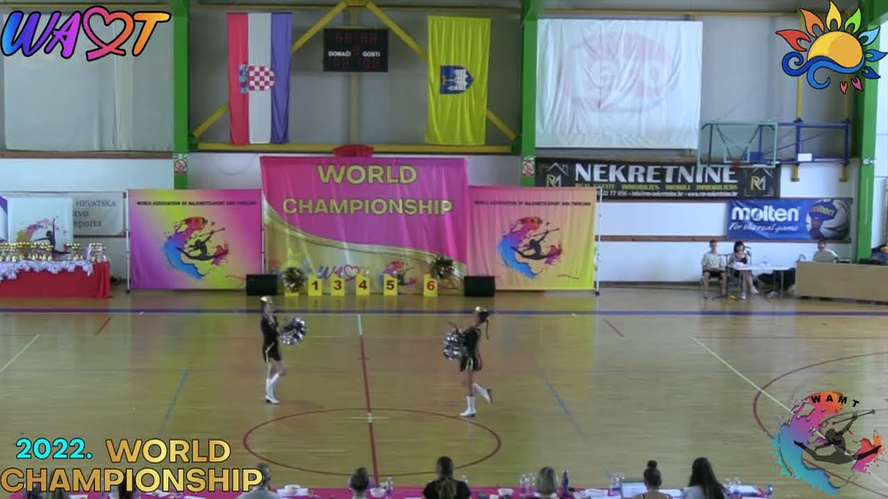 Open Pom Pom Senior Duo/trio- Markéta Babincová, Jana Viktorie Šimonová- AP klub Brušperk, Czech R.