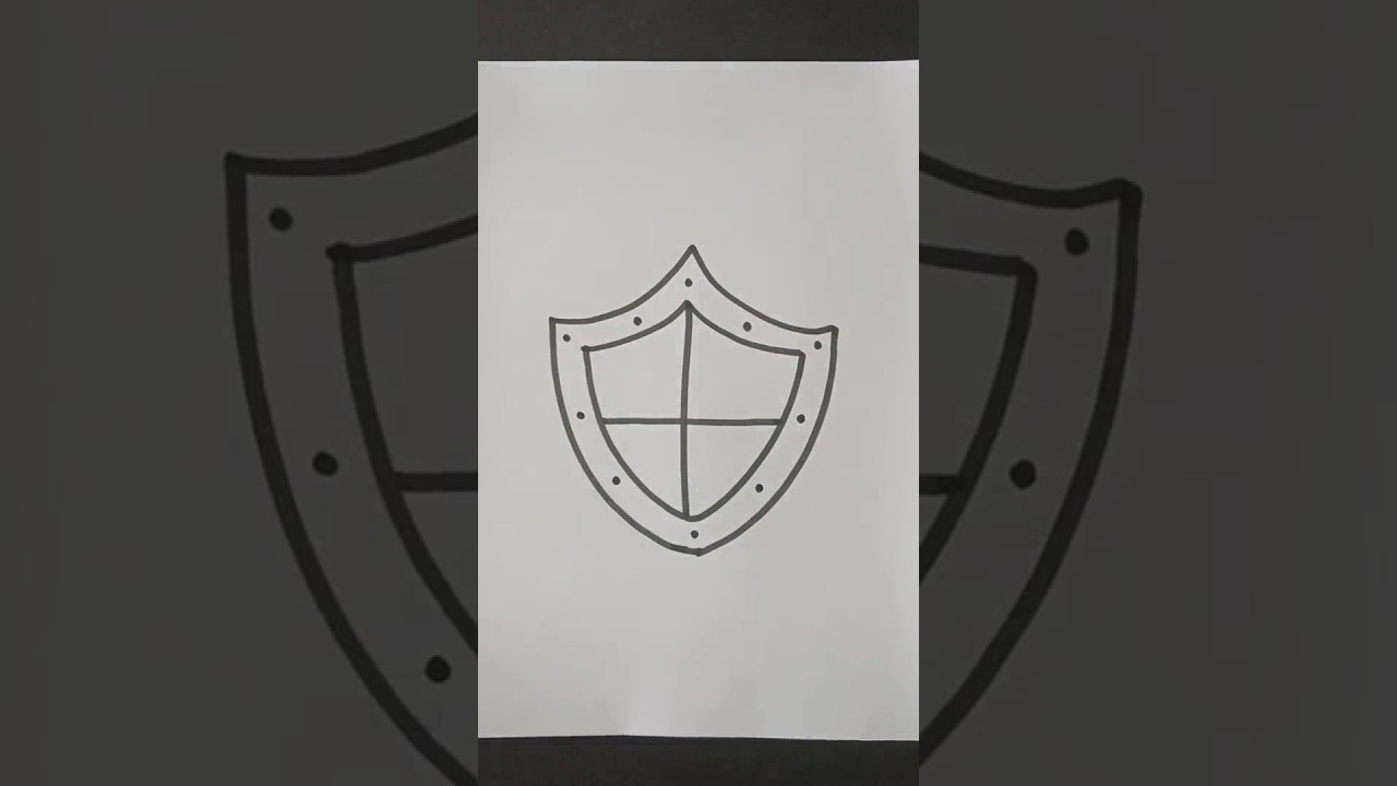 Draw a Shield  #shield #easydrawing #howtodraw