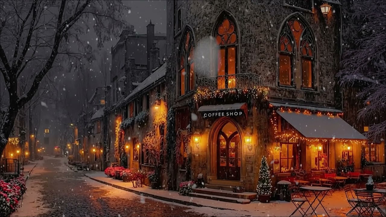 Snowy Enchanted coffee Cottage — Medieval Celtic Winter Ambience for Calmness, Focus & Deep Rest