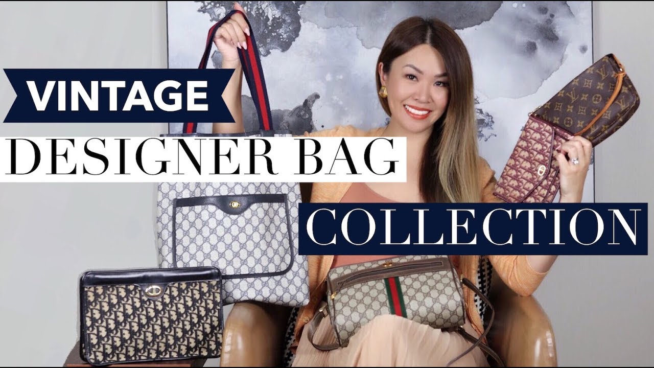 DESIGNER VINTAGE BAG COLLECTION + MOD SHOTS | Gucci, Louis Vuitton, Dior