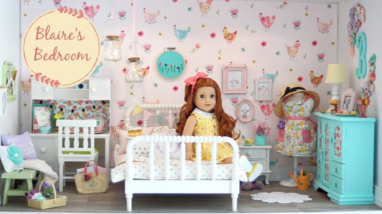 AMERICAN GIRL DOLL BLAIRE WILSON BEDROOM🐓🌷