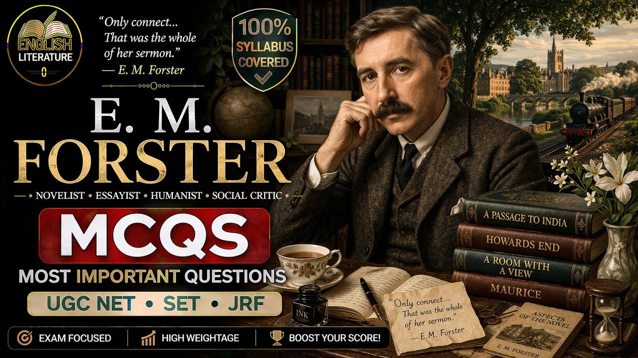E M FORSTER/MCQs/UGC NET JRF/SLET/TGT/PGT/ENGLISH LITERATURE