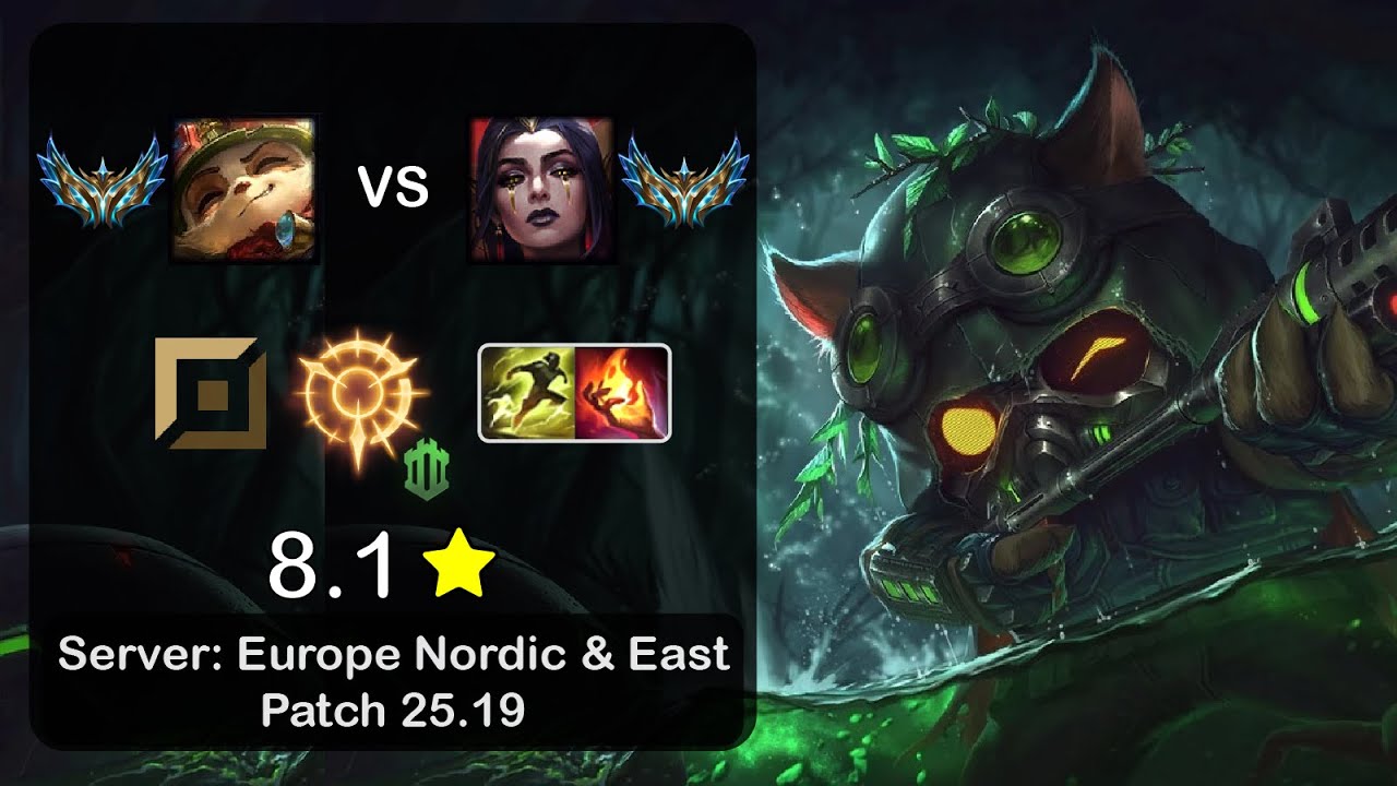Teemo Top vs LeBlanc - EUNE Challenger - Patch 25.19