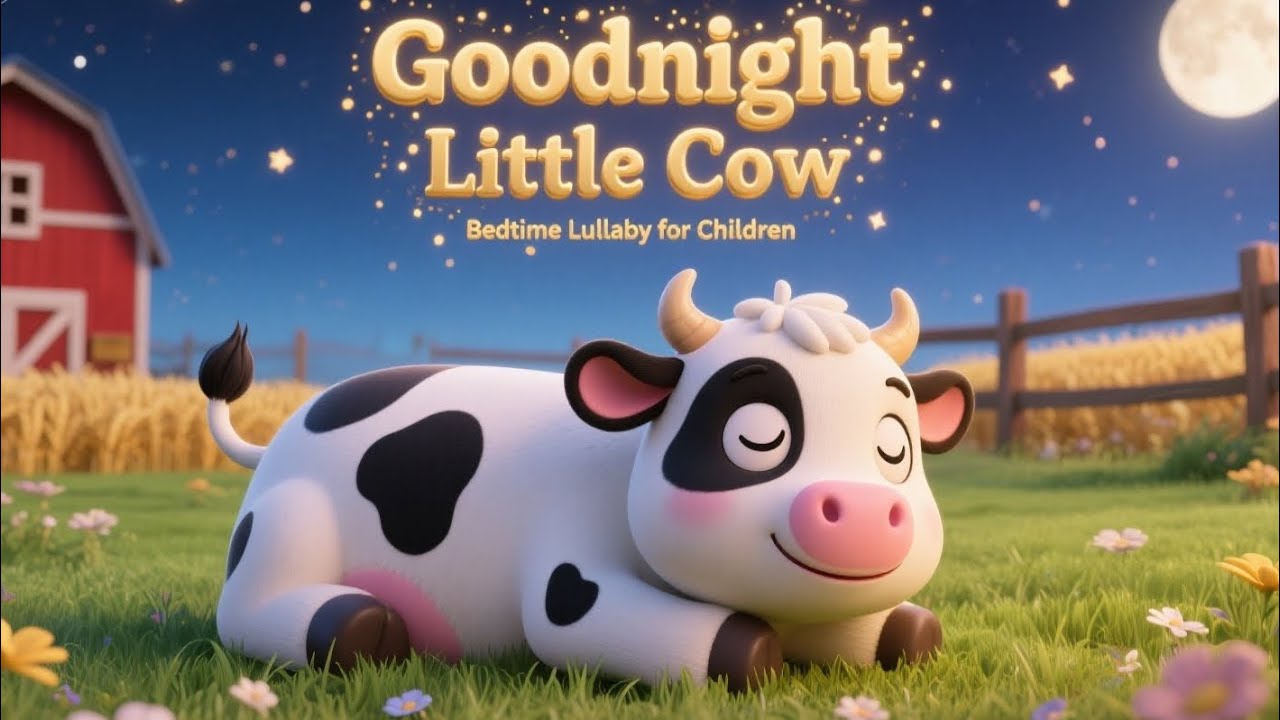 Goodnight, Little Cow 🐄✨ | Bedtime Lullaby for Children 