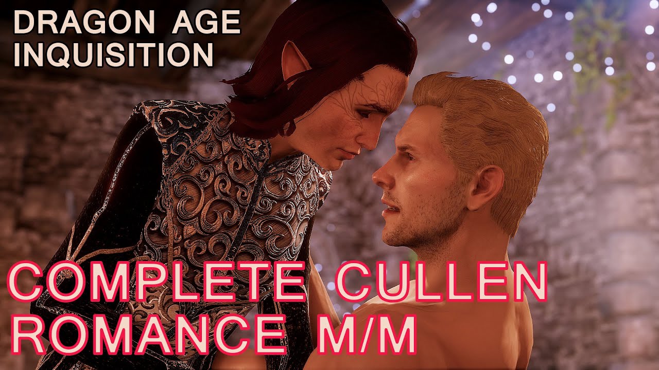 Dragon Age Inquisition: Cullen Romance with male Inquisitor - All Cutscenes (Bi Cullen Mod)