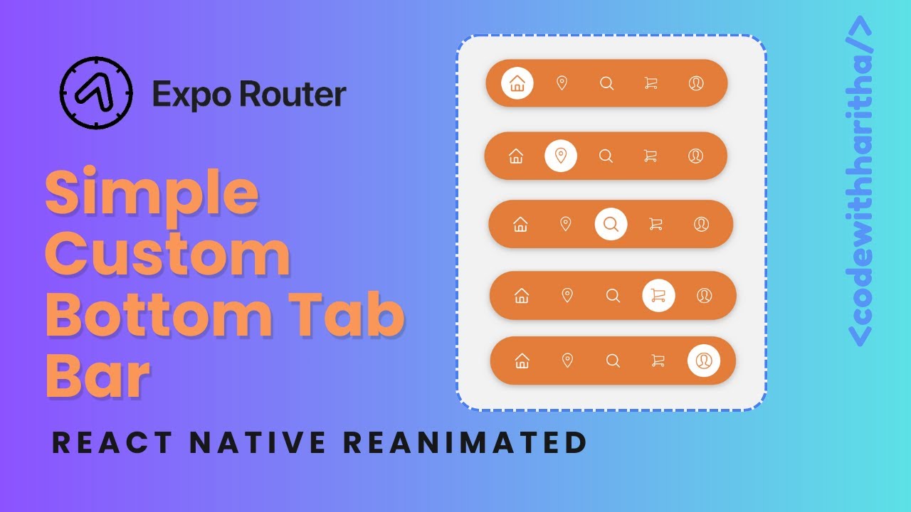 Simple custom bottom tab bar with React native reanimated