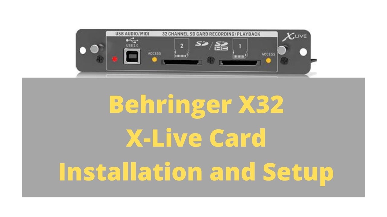 Установка и настройка карты Behringer X32 X-Live