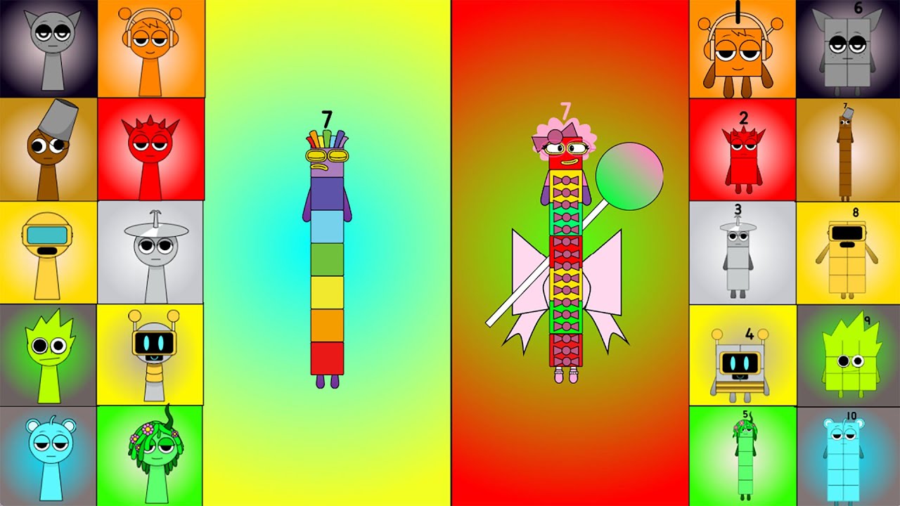 Looking For Numberblocks Band vs PinkGirlBlocks Band vs Sprunkiblocks Band @phobiablocksstudio