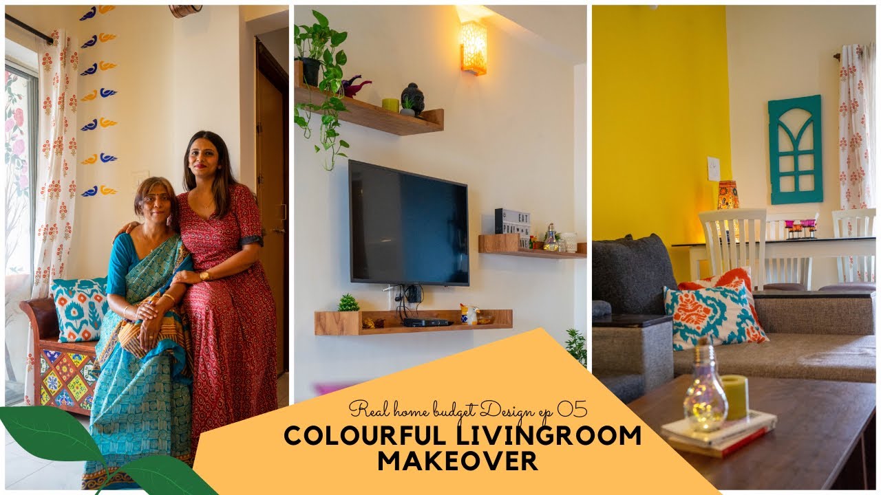 Colourful Living Room Makeover for a Powerful  Mom and Daughter Duo 🤩🤩|| RHBDep05 || Interior Maata