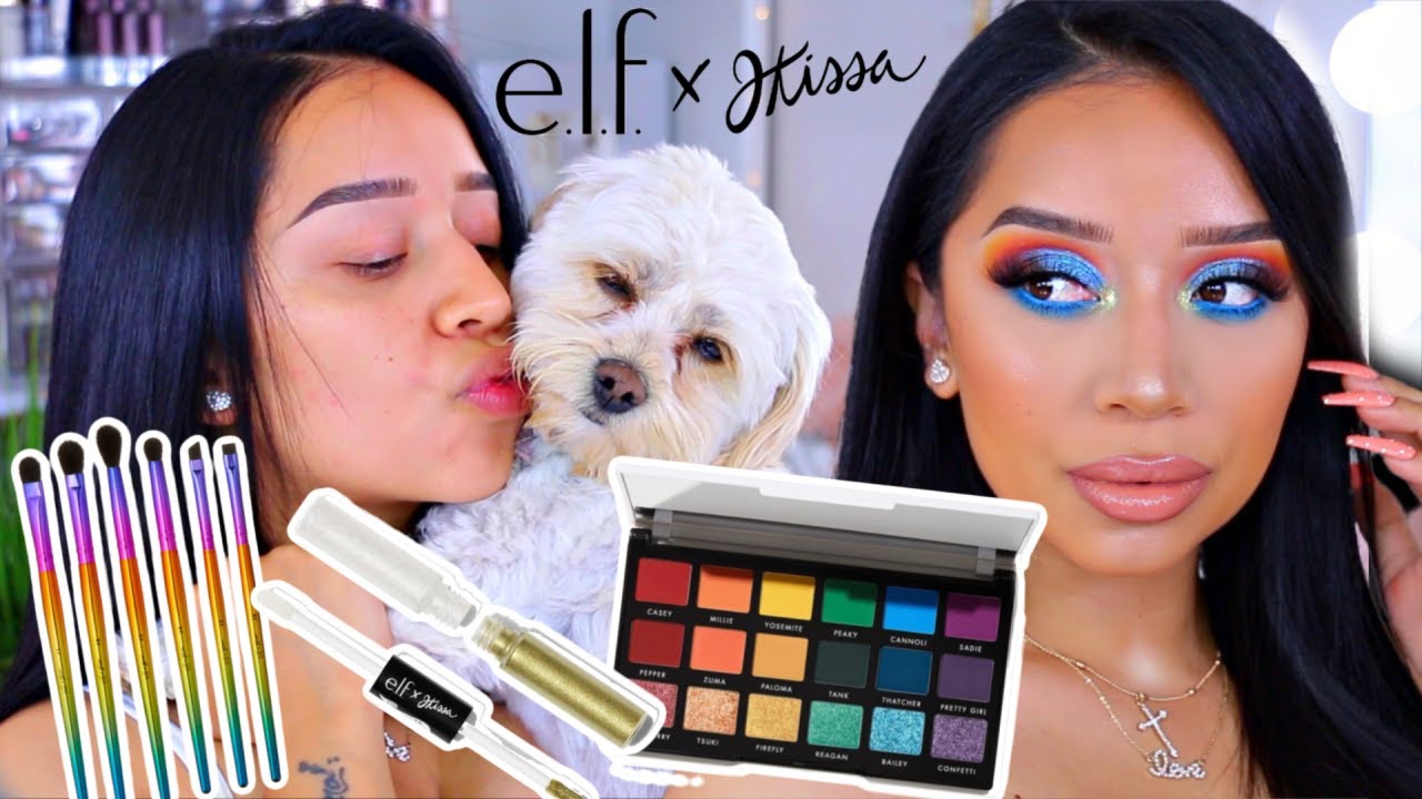 E.L.F. X JKISSA COLLECTION REVIEW + MAKEUP TUTORIAL! ( new makeup releases ) ohmglashes