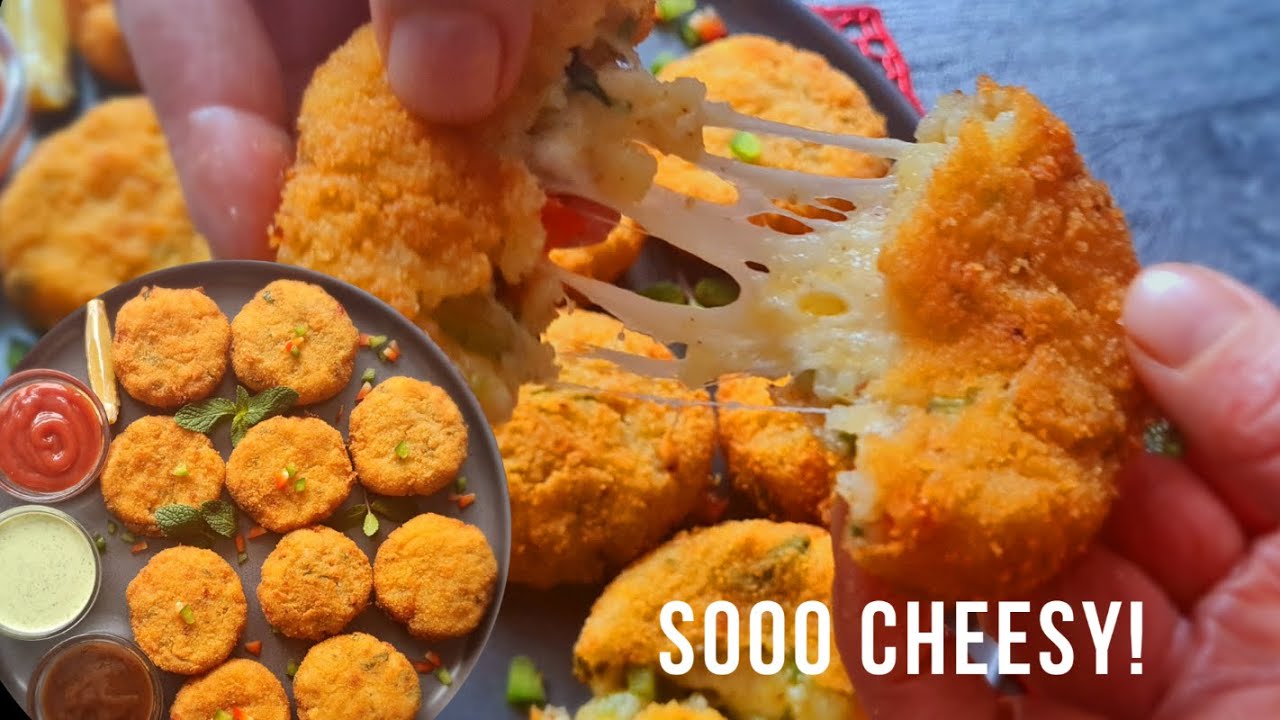 Aloo Tikkya | Cheese & Potato Croquets | Cheese Cutlets By Yummy Halal