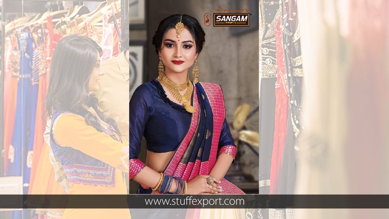 Stuff Export Presents Sangam Prints Sanskruti Crystal Silk Designer Saree Catalog |Online Silk Saree