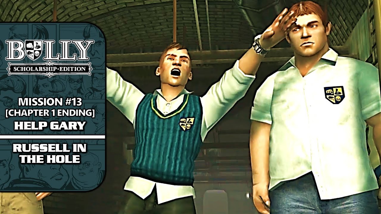 Bully SE [100% прохождение] — Миссия № 13: Помогите Гэри/Расселу в яме