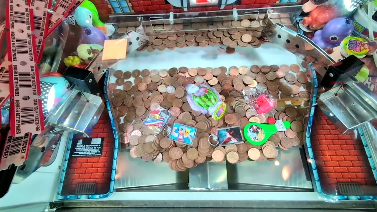 £10 Coin Pusher Challenge At Burnham Pier Amusements
