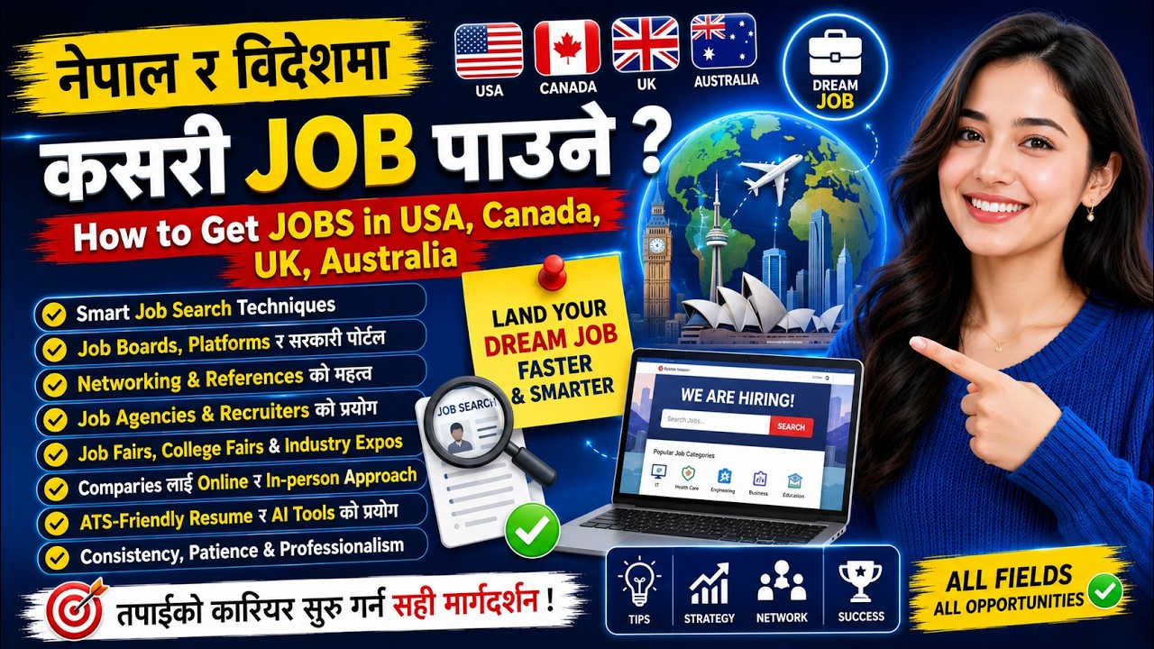 How to Get Jobs in USA, Canada, UK, Australia | नेपाल र विदेशमा कसरी Job पाउने? | Job Search Tips