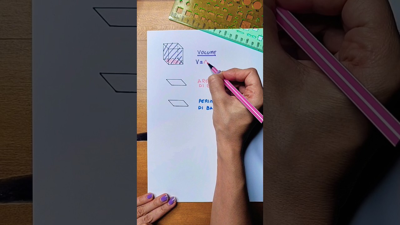 Formule del parallelepipedo retto con base un parallelogramma #matematicaconlidia #matematica