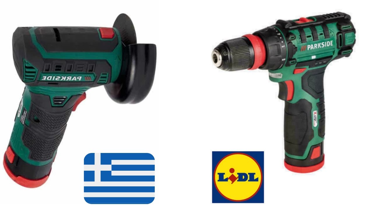 PARKSIDE Cordless Drill PBSA 12 D3/Cordless Angle Grinder PWSA 12A1.Δραπανοκατσαβιδο/Γωνιακος τροχος