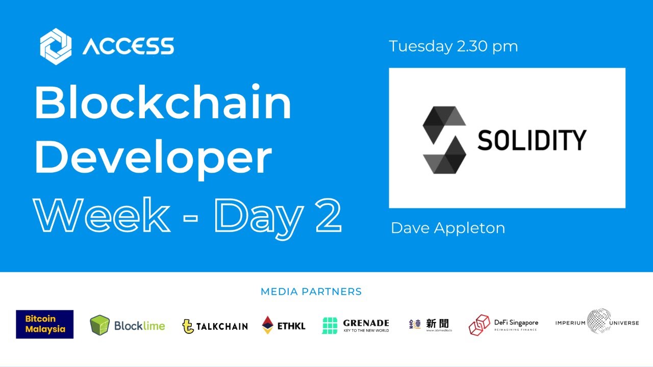 #BlockchainDeveloperWeek - Day 2-1 - Solidity w Dave Appleton