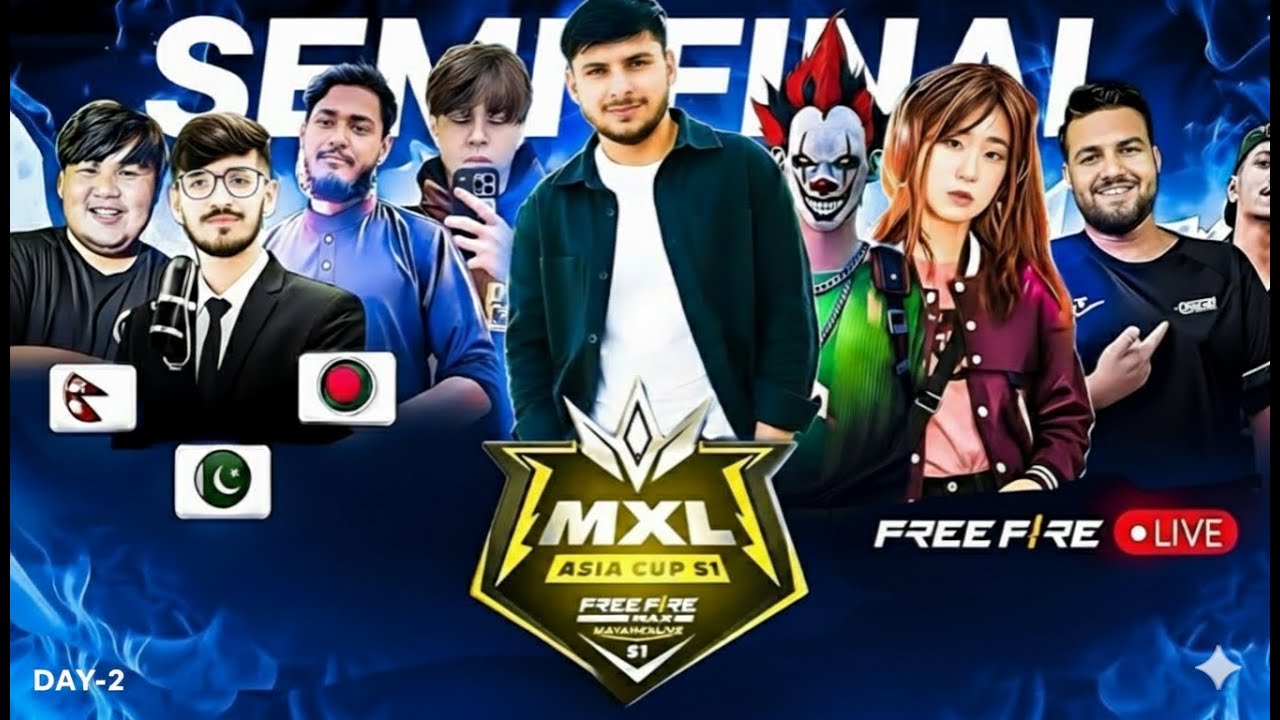 MXL ASIA CS CUP🏆 KON JITEGA❓SEMI FINALS DAY-2 || FT- PAK OBSIDIANS, HBF, PB08 -free fire live