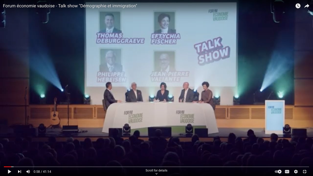 Forum économie vaudoise - Talk show "Démographie et immigration"