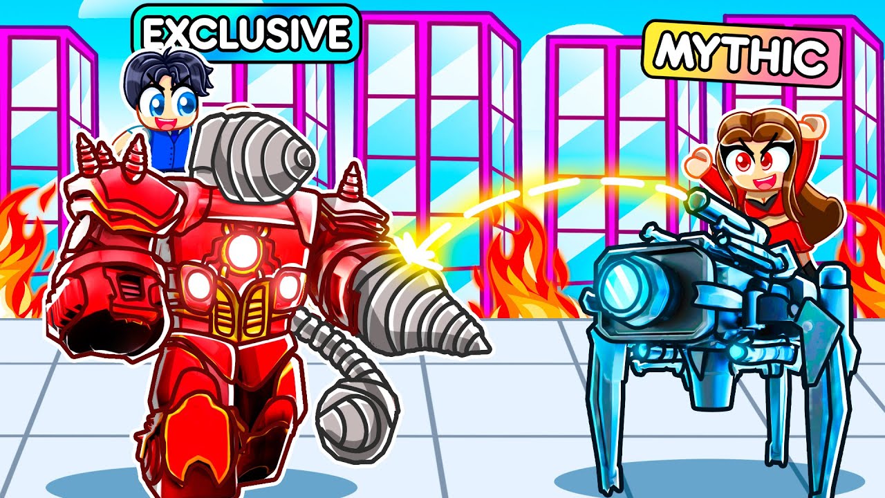 EXCLUSIVES vs MYTHIC UNITS In SKIBIDI TOWER DEFENSE!
