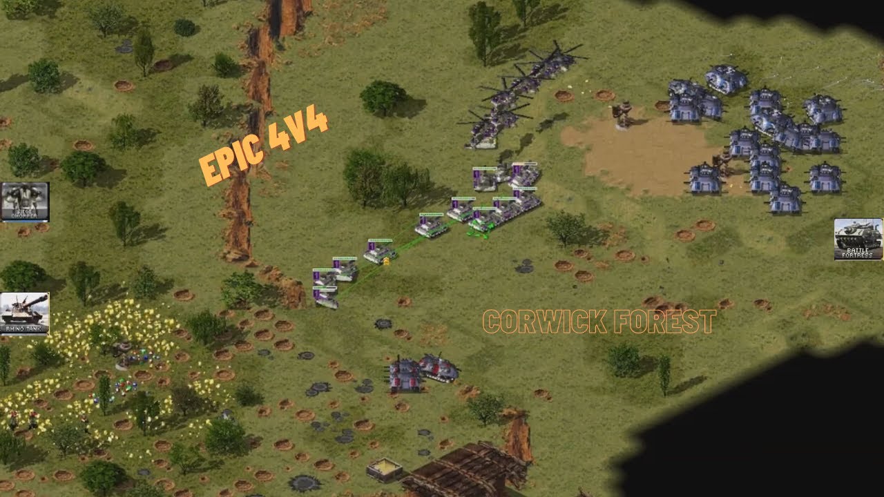 Red Alert 2 Yuri's Revenge Online 4V4 (Corwick Forest)