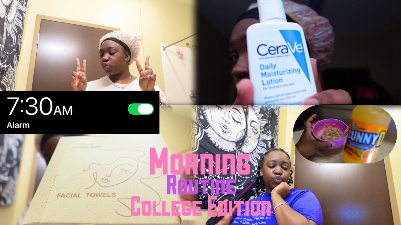 7 AM COLLEGE MORNING ROUNTINE |skincare update + breakfast|  #contentcreator #subscribe #asmrsounds