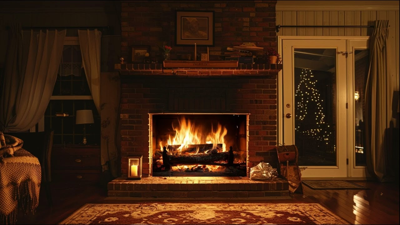 Deep Study Focus Enviroment | Cozy Living Room Fireplace Ambience | 1 Hour