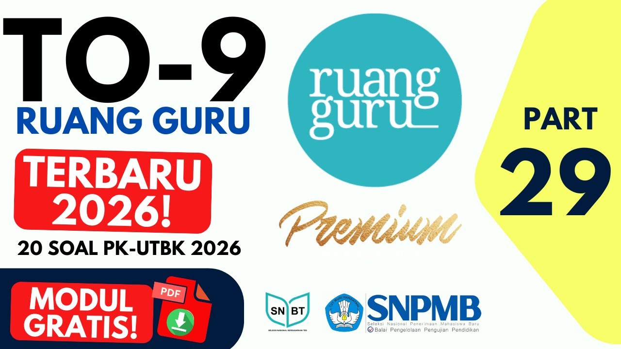 Latihan PK UTBK SNBT 2026 Part 29 | 20 Soal Level UTBK Asli + Pembahasan Lengkap