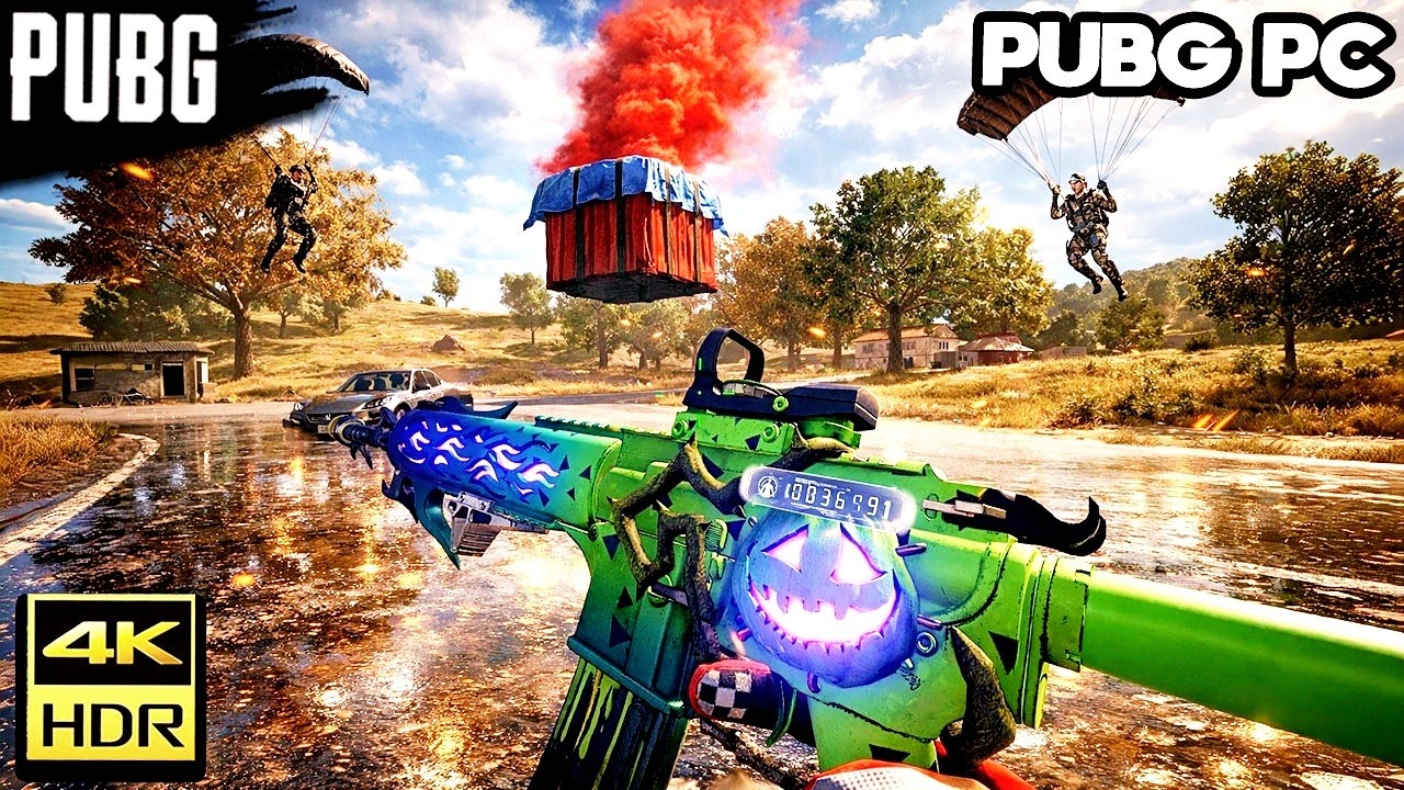 PUBG PC pero CAEMOS en POCHINKY y USO LA M4 HALLOWEEN! 😍 Estos GRAFICOS SE VEN BRUTALES