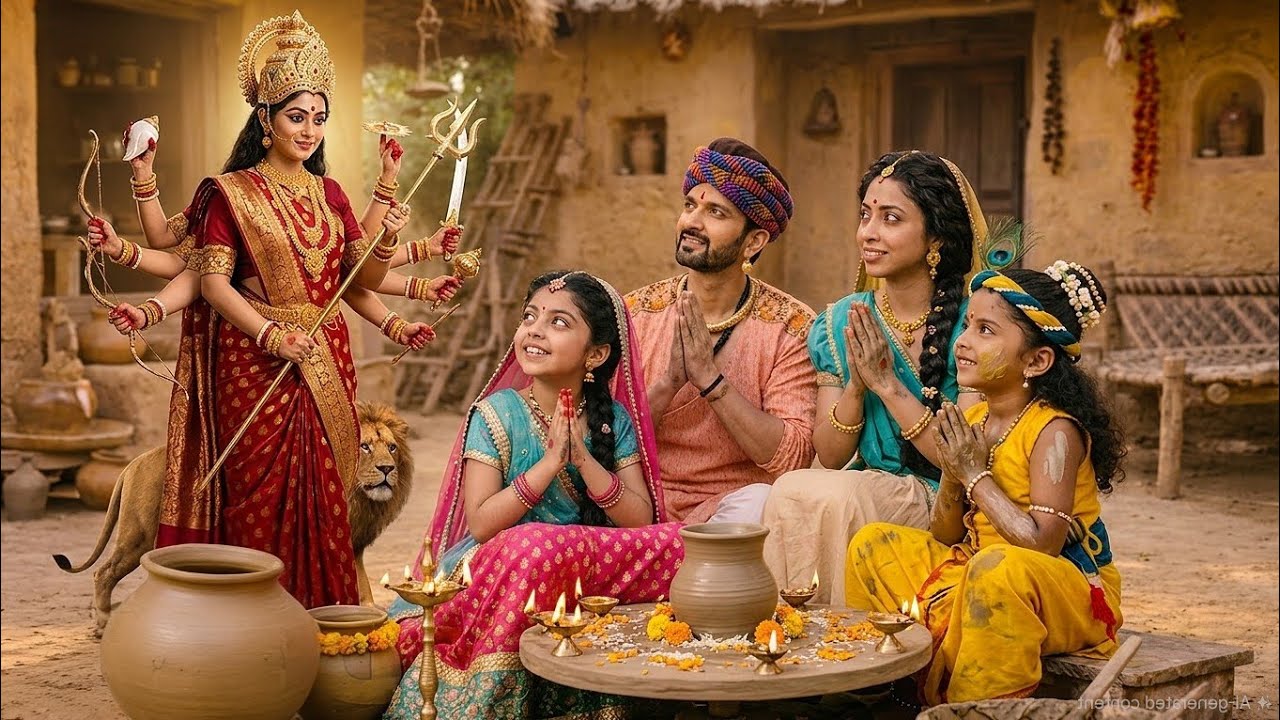 नवरात्रि स्पेशल - माँ दुर्गा ने दिया जब अचानक सबको दर्शन | Yashomati Maiyaa Ke Nandlala