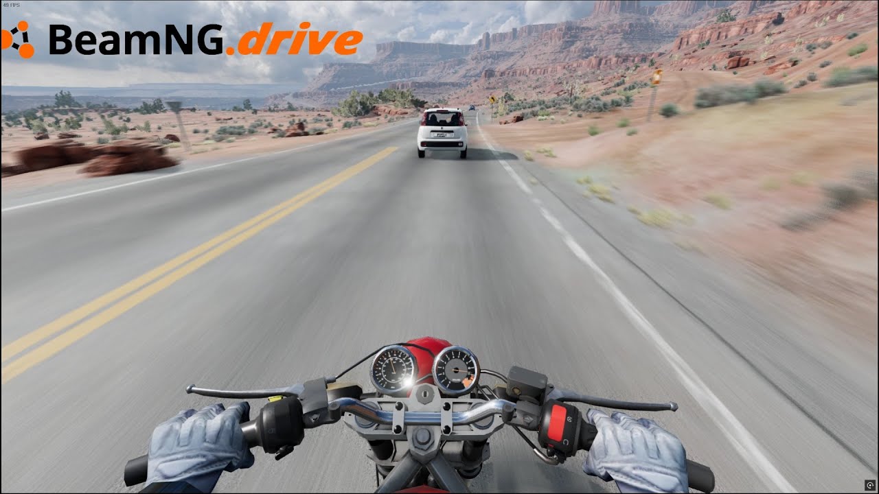 Motorcycle Crashes - Pov Drive in Hirochi Outlaw | Beamng