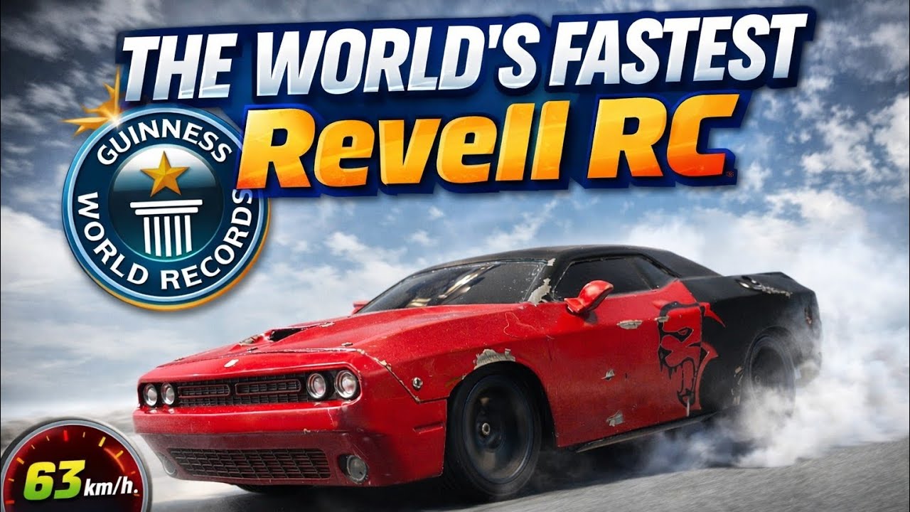 I DESTROYED THE REVELL WORLD RECORD! 😱 Dodge Hellcat at 63 km/h!