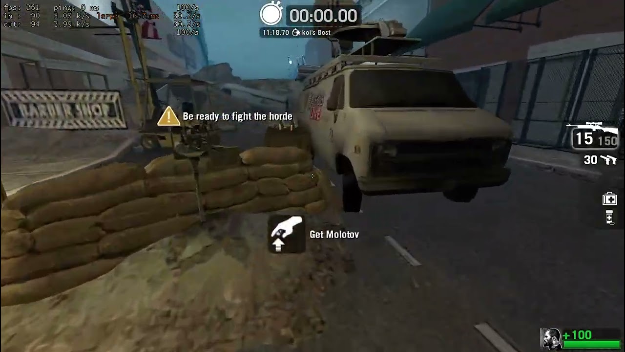 Left 4 Dead Survival map gold medal tip
