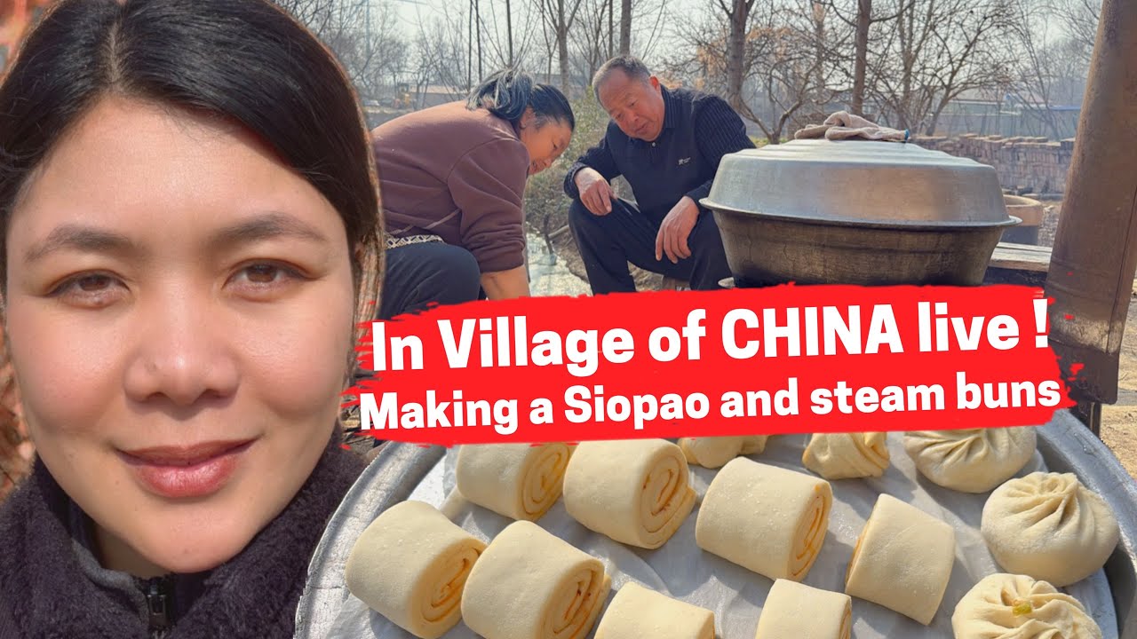 Ate Clydee  is live in village of China 🇨🇳! My mother-in-law making a traditional siopao.