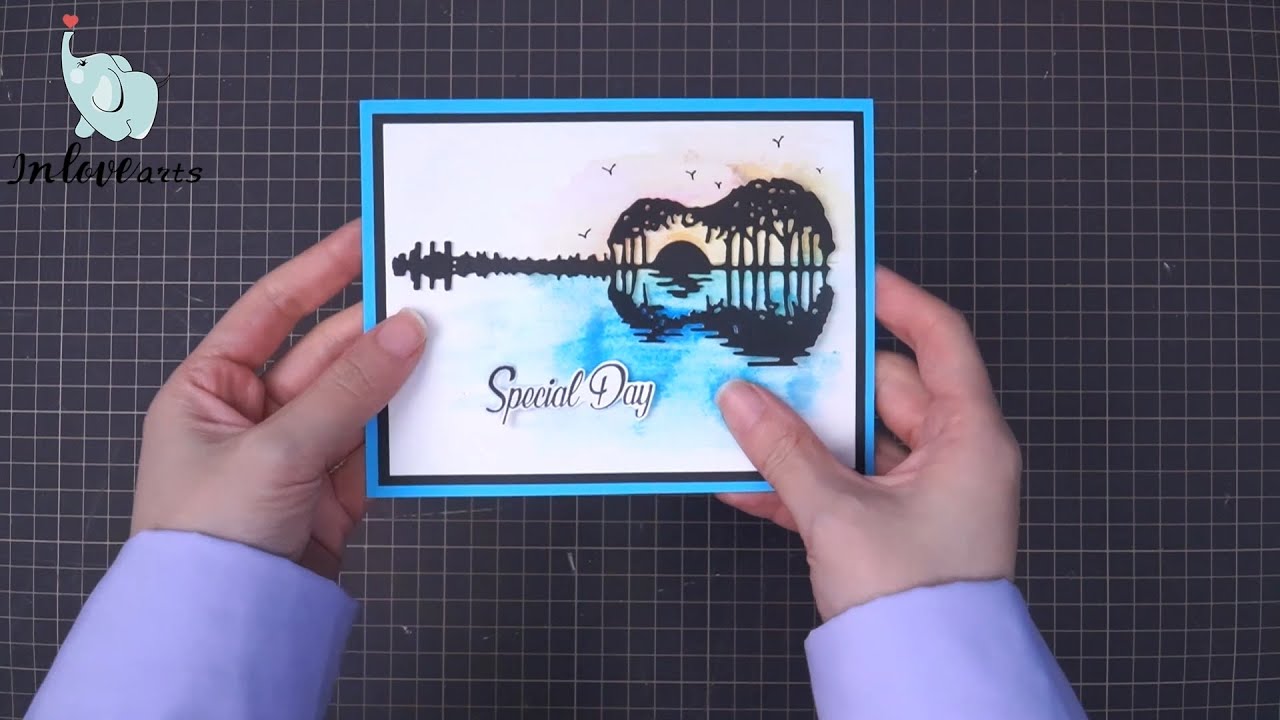 Video Tutorial | Inlovearts | Cutting Dies | Guitar Shaped Reflection Cutting Dies