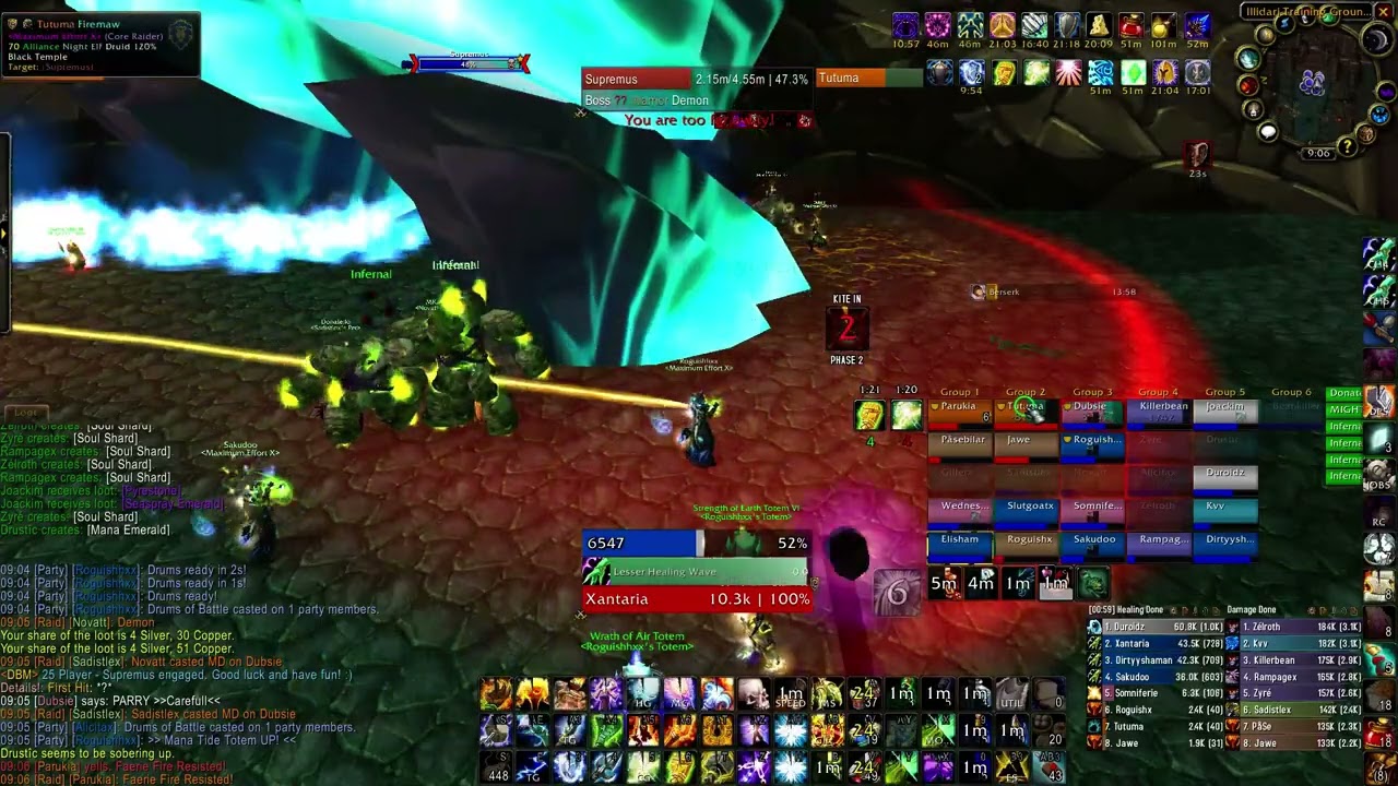 Xantaria (Resto Shaman) - Maximum Efffort - Black Temple Speed Run 58:33