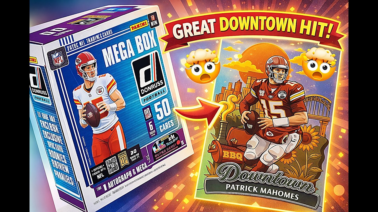 🤯 Back with more 2025 Donruss Football Mega Boxes - Downtown Hit!  🚨 🔥 🤯 #Downtown #Donruss #casehit