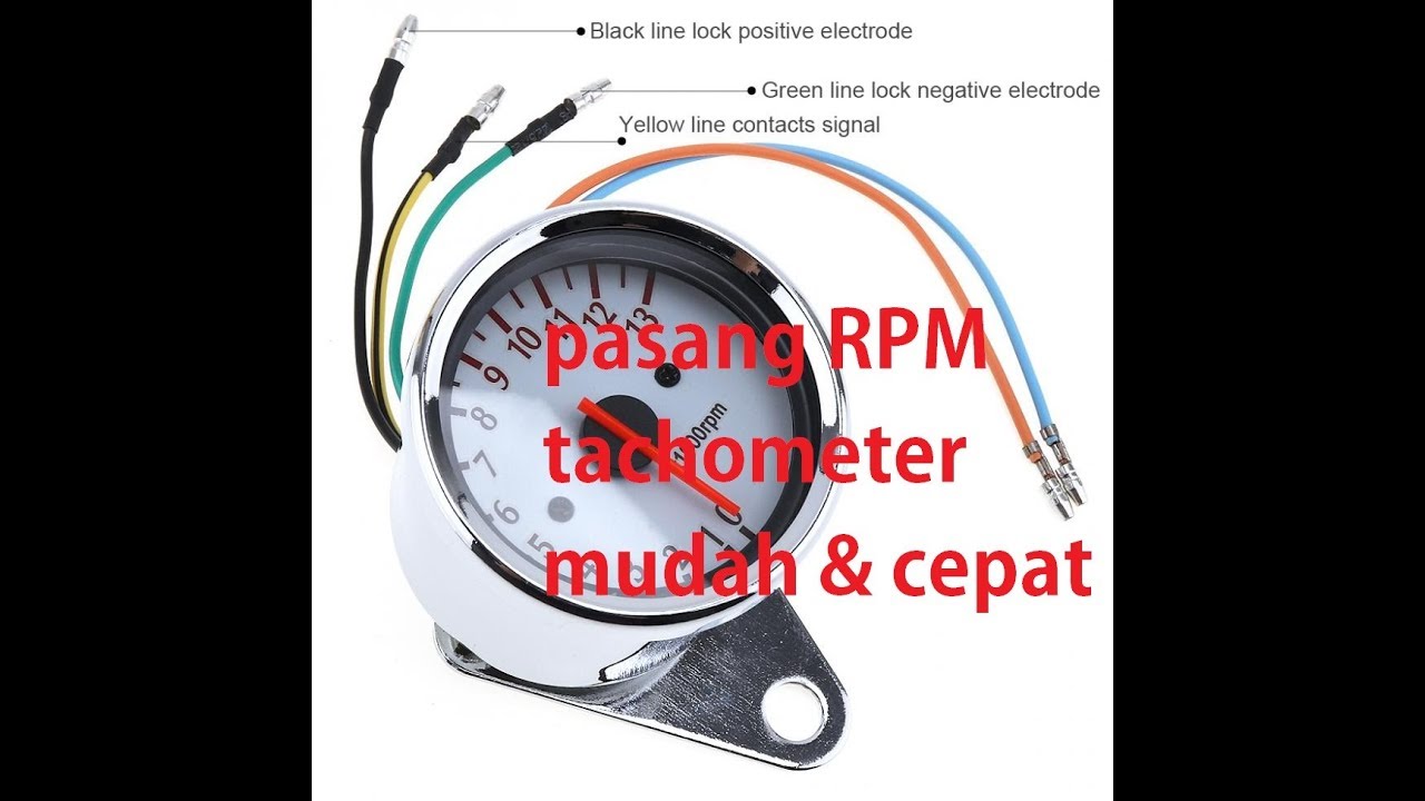 cara pasang RPM Tachometer mudah dan cepat