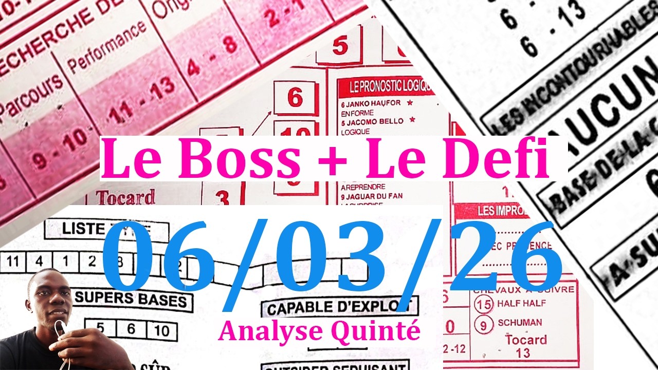 🚨🚨 Le BOSS VENDREDI 06 Mars 2026 - Analyse : Enghien (R1) 8e course – Prix de Sanary-Sur-Mer