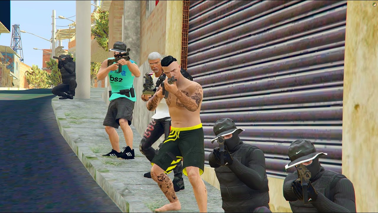 GTA V VIDA DO CRIME:BORA PRA CIMA QUE PRA BAIXO E CONTRA MÃO,NÓS VAI PULAR NA PENHA Ep199
