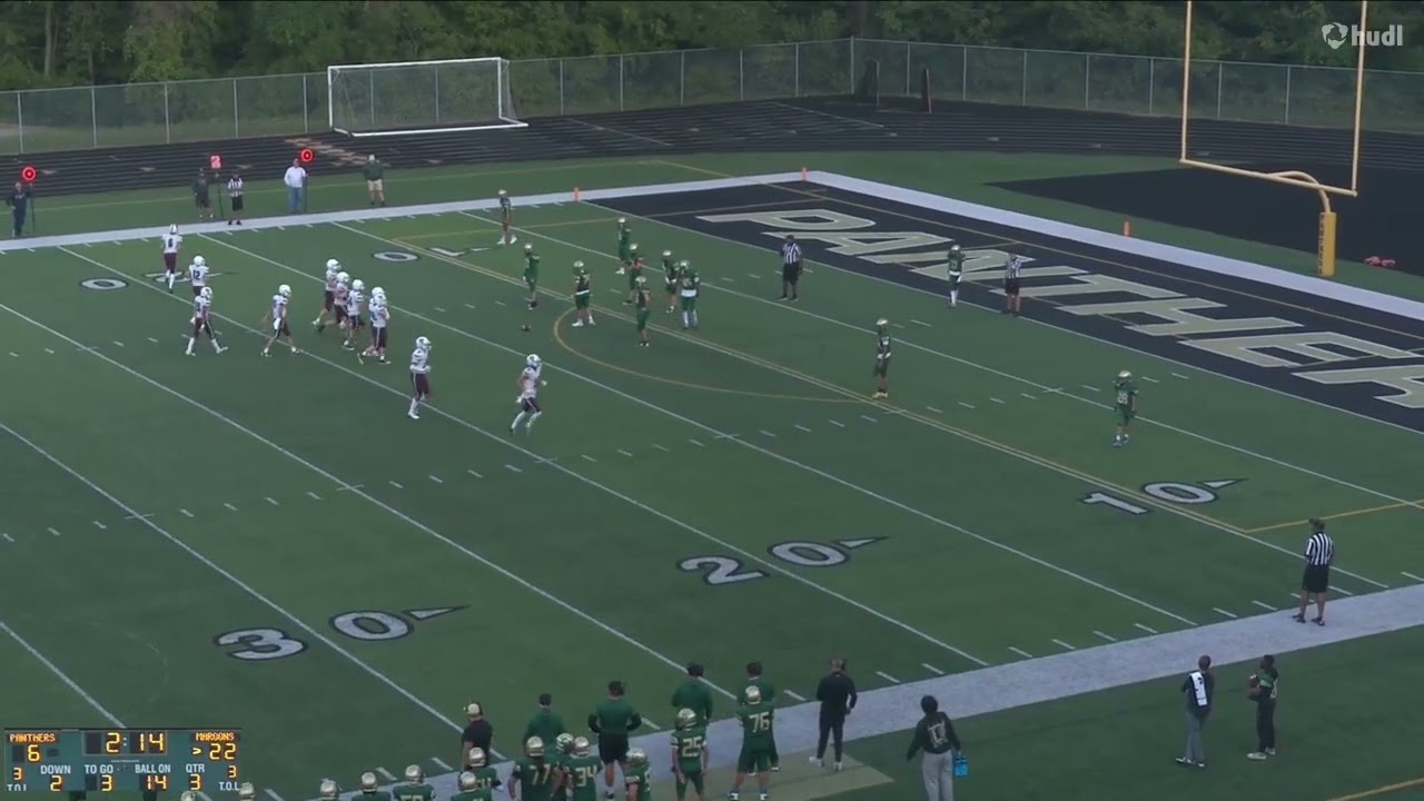 Class of 2028 WR/S Colton Grill with 3 touchdowns 1 2pt conversion and 1 interception 