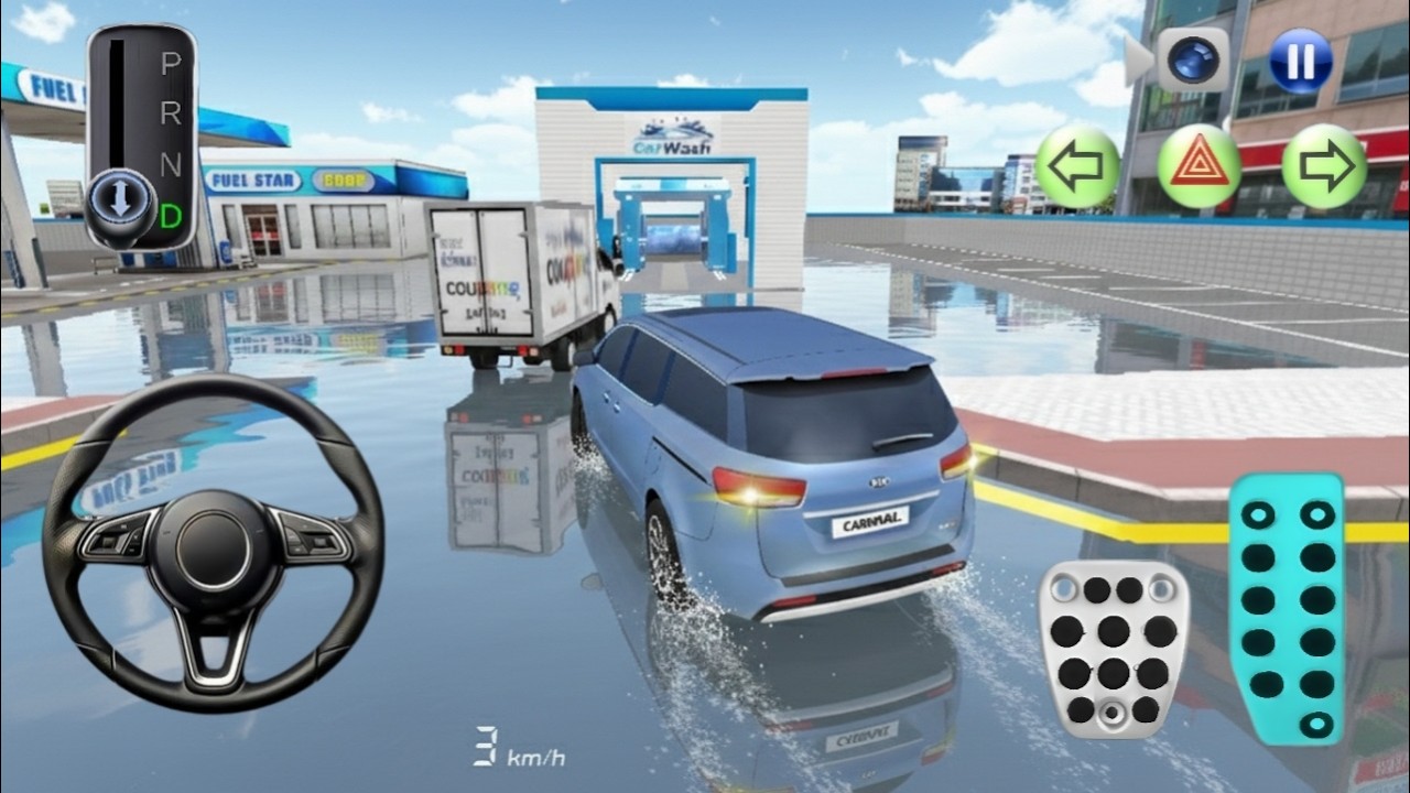 My Blue Car stuck in flood 🌊Can I Car Wash – 3D Driving Class new update 2026–my Car Vs heavy flood😱
