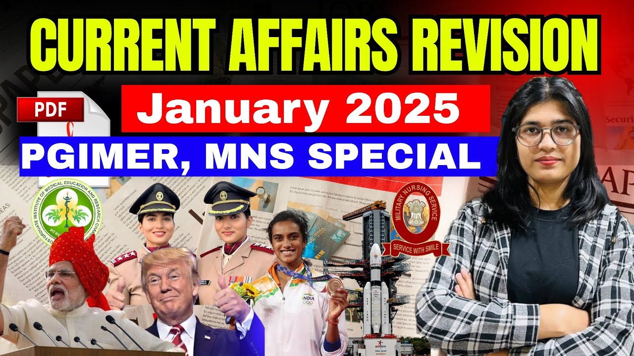 MOST IMPORTANT CURRENT AFFAIRS | JANUARY 2025 | REVISION SERIES
