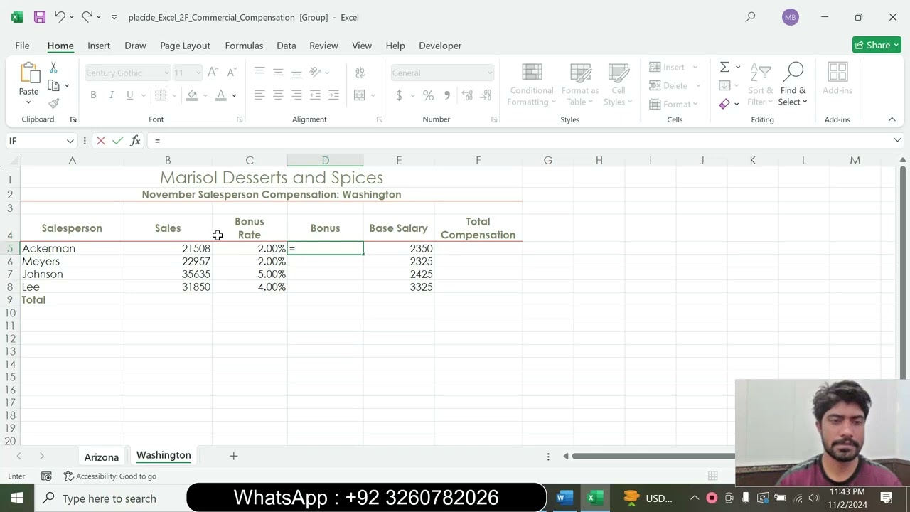 Excel_2F_Commercial_Compensation | Excel 2F Commercial Compensation | excel 2F Commercial