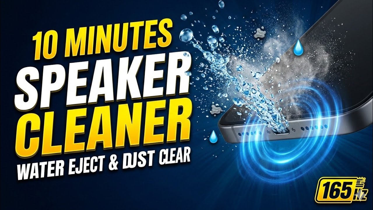 Phone Speaker Cleaner 🔊 Water Eject & Dust Clear (165 Hz)