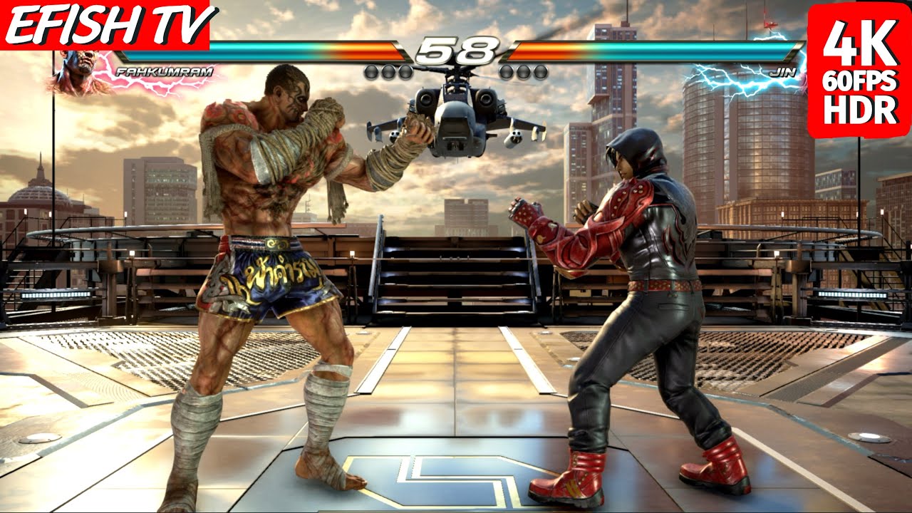 Fahkumram vs Jin Kazama (Hardest AI) - Tekken 7