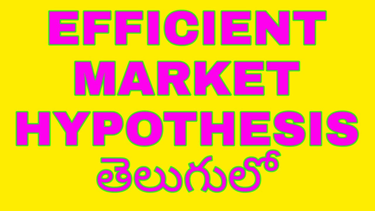 Efficient market hypothesis in telugu||SAPM||GNANI THE KNOWLEDGE||