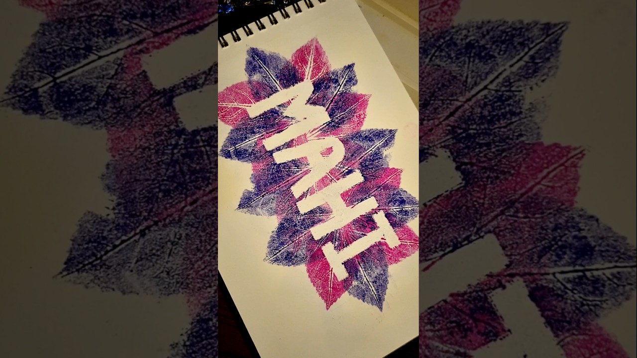 Comment name you want ⁉️ #drawing #nameart #leafart #shorts #shortsfeed