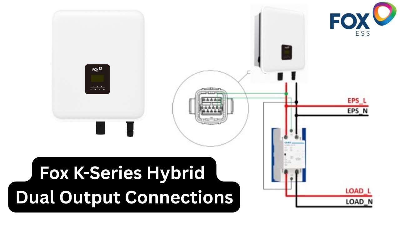 Fox KH Series Hybrid Inverter magnetic contactor Connections | Dual Output Connection